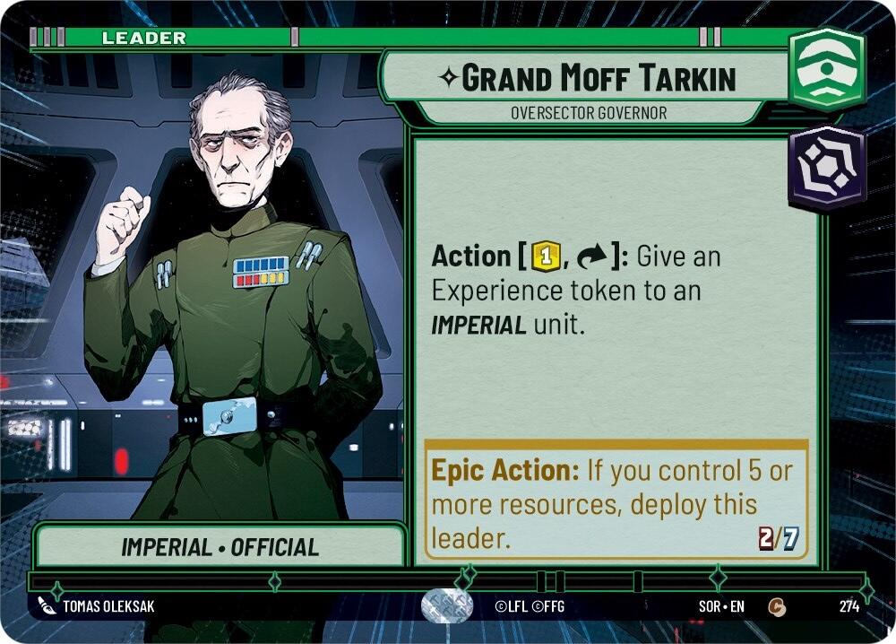 Grand Moff Tarkin - Oversector Governor (Hyperspace) (274) [Spark of Rebellion] | Shuffle n Cut Hobbies & Games