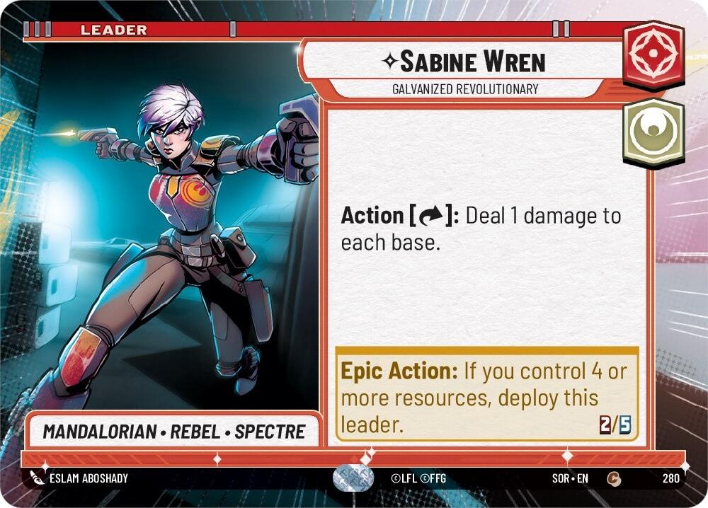 Sabine Wren - Galvanized Revolutionary (Hyperspace) (280) [Spark of Rebellion] | Shuffle n Cut Hobbies & Games