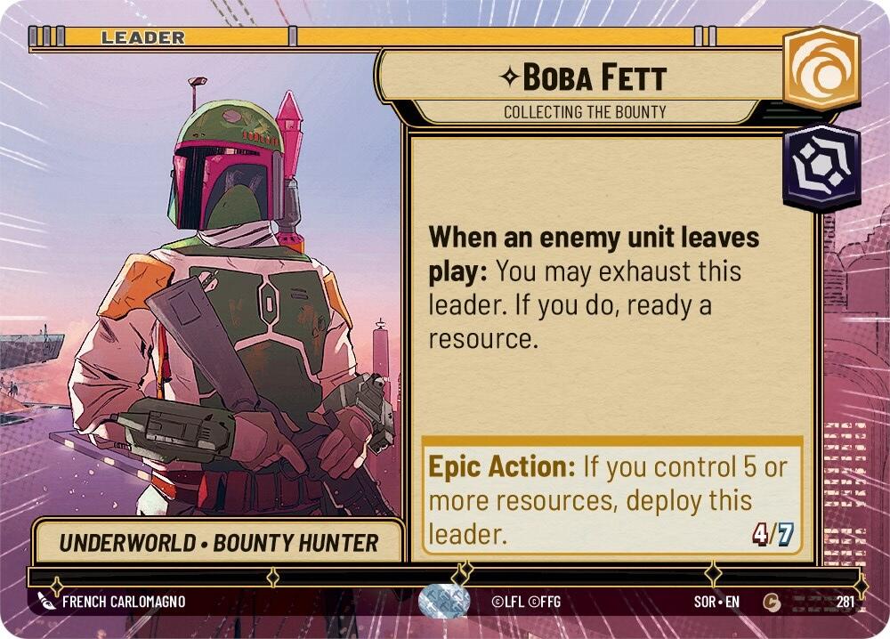 Boba Fett - Collecting the Bounty (Hyperspace) (281) [Spark of Rebellion] | Shuffle n Cut Hobbies & Games