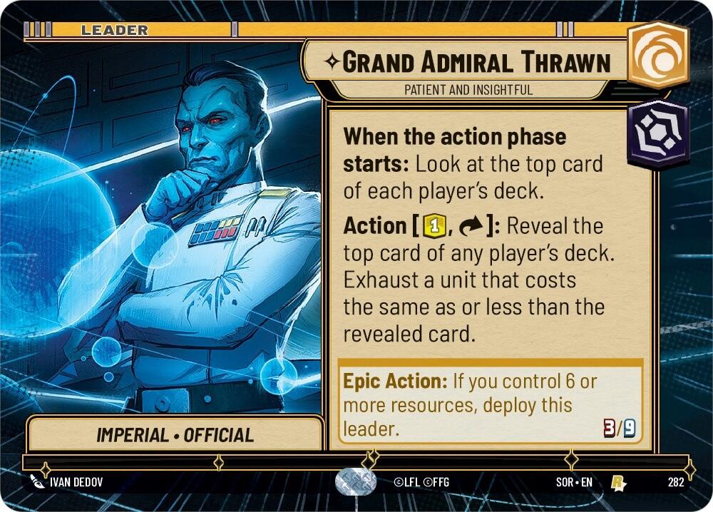 Grand Admiral Thrawn - Patient and Insightful (Hyperspace) (282) [Spark of Rebellion] | Shuffle n Cut Hobbies & Games