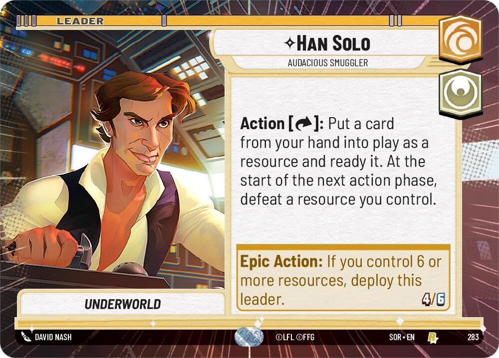 Han Solo - Audacious Smuggler (Hyperspace) (283) [Spark of Rebellion] | Shuffle n Cut Hobbies & Games