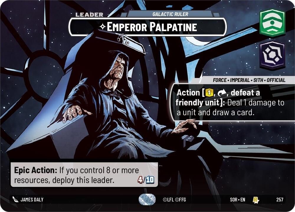 Emperor Palpatine - Galactic Ruler (Showcase) (257) [Spark of Rebellion] | Shuffle n Cut Hobbies & Games