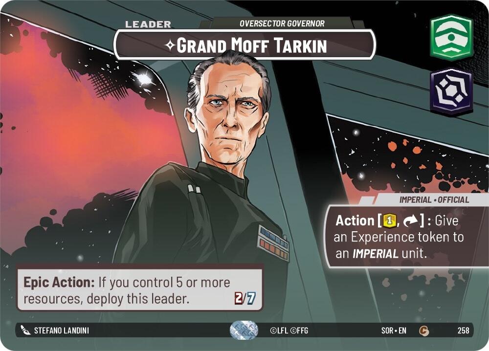 Grand Moff Tarkin - Oversector Governor (Showcase) (258) [Spark of Rebellion] | Shuffle n Cut Hobbies & Games