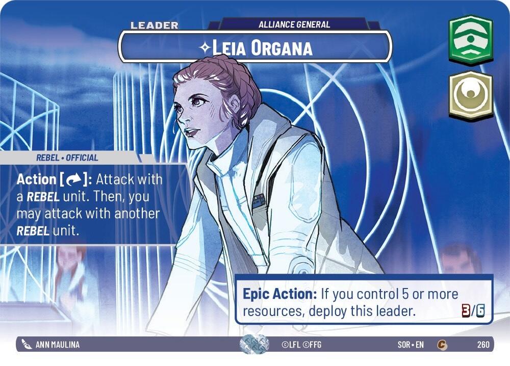 Leia Organa - Alliance General (Showcase) (260) [Spark of Rebellion] | Shuffle n Cut Hobbies & Games