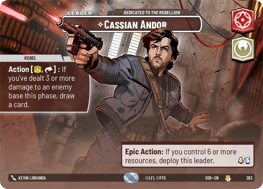 Cassian Andor - Dedicated to the Rebellion (Showcase) (263) [Spark of Rebellion] | Shuffle n Cut Hobbies & Games
