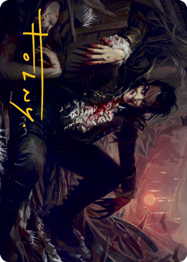 Arrogant Outlaw Art Card (Gold-Stamped Signature) [Innistrad: Midnight Hunt Art Series] | Shuffle n Cut Hobbies & Games