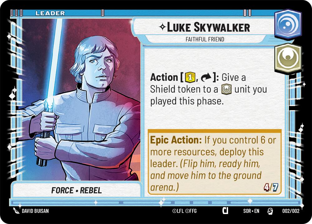 Luke Skywalker - Faithful Friend (002/002) (Prerelease Promo) (002/002) [Spark of Rebellion Promos] | Shuffle n Cut Hobbies & Games