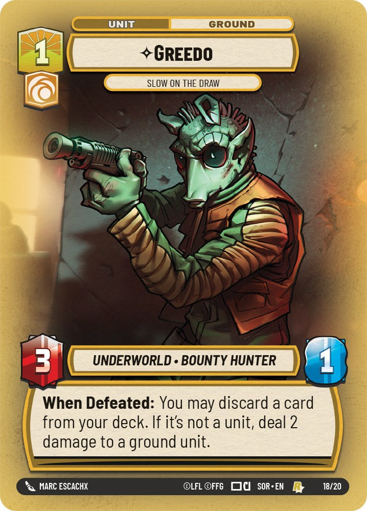 Greedo - Slow on the Draw (18/20) [Spark of Rebellion: Weekly Play] | Shuffle n Cut Hobbies & Games