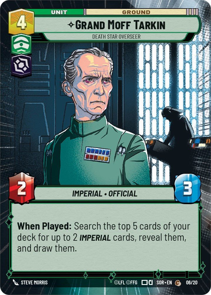 Grand Moff Tarkin - Death Star Overseer (Hyperspace) (6/20) [Spark of Rebellion: Weekly Play] | Shuffle n Cut Hobbies & Games