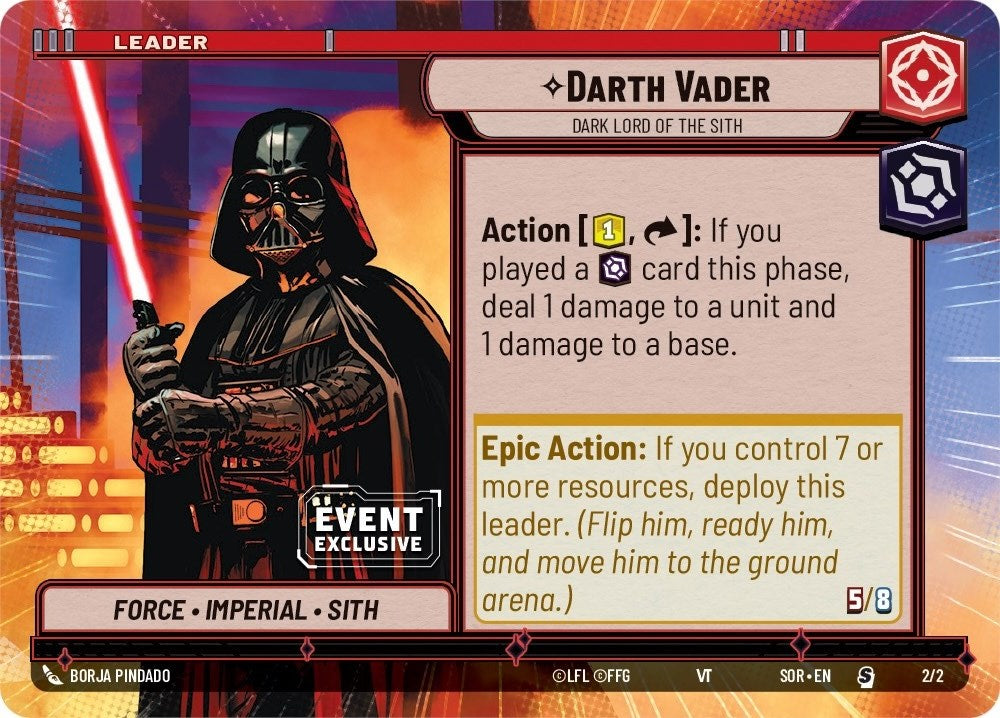 Darth Vader - Dark Lord of the Sith (2/2) (Hyperspace) (Event Promo) (2/2) [Miscellaneous] | Shuffle n Cut Hobbies & Games