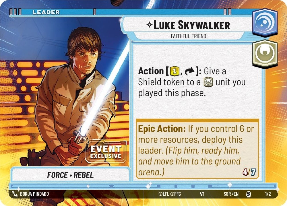 Luke Skywalker - Faithful Friend (1/2) (Hyperspace) (Event Promo) (1/2) [Miscellaneous] | Shuffle n Cut Hobbies & Games