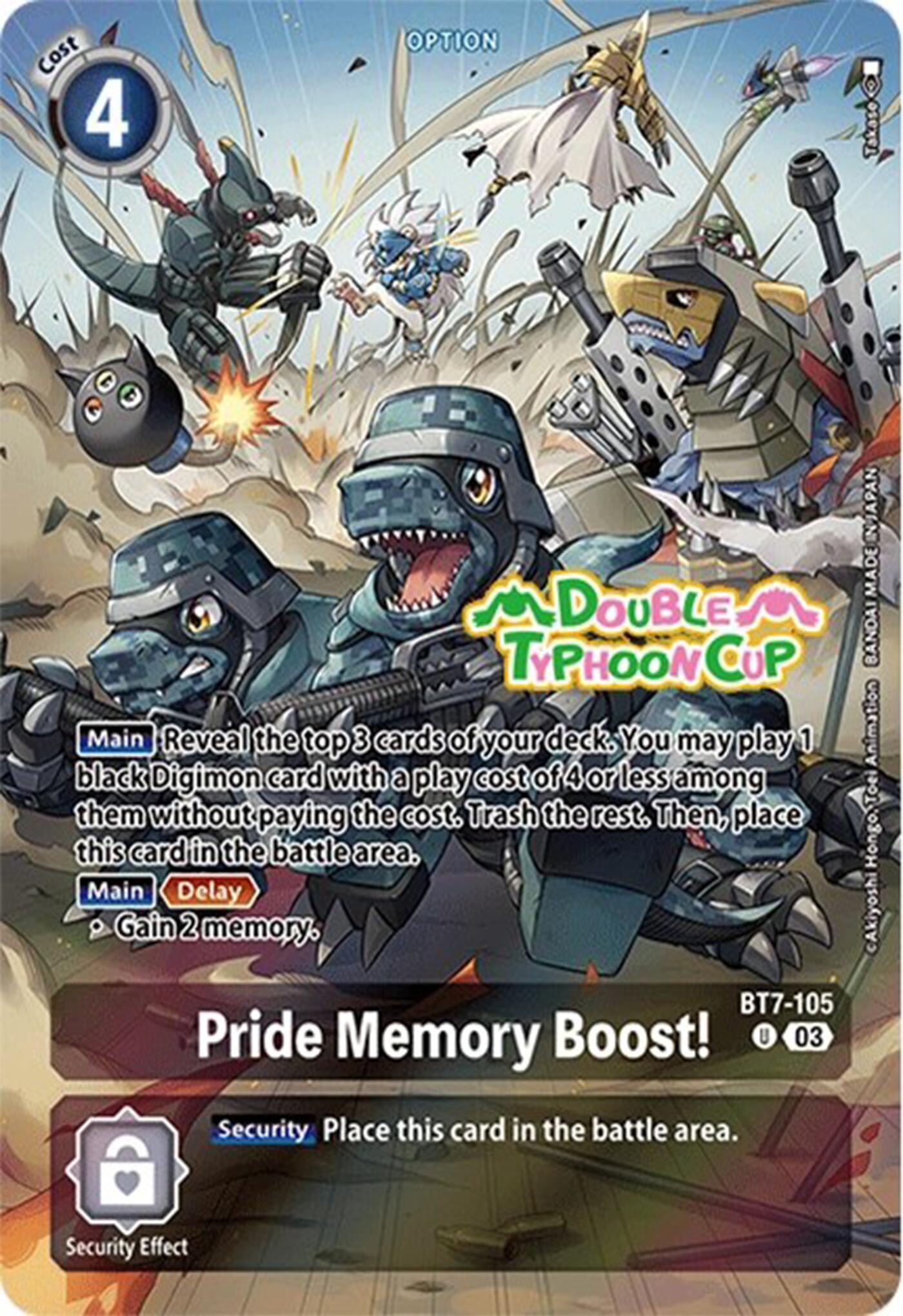 Pride Memory Boost! [BT7-105] (Bonus Pack) [Starter Deck: Double Typhoon Advanced Deck Set Pre-Release Cards] | Shuffle n Cut Hobbies & Games