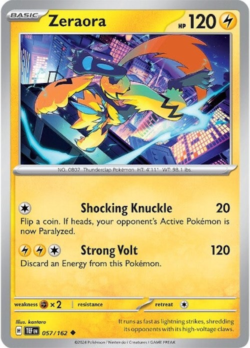 Zeraora (057/162) [Scarlet & Violet: Temporal Forces] | Shuffle n Cut Hobbies & Games