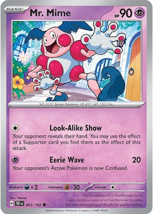 Mr. Mime (063/162) [Scarlet & Violet: Temporal Forces] | Shuffle n Cut Hobbies & Games