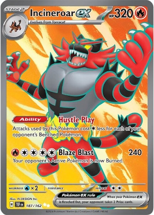 Incineroar ex (187/162) [Scarlet & Violet: Temporal Forces] | Shuffle n Cut Hobbies & Games