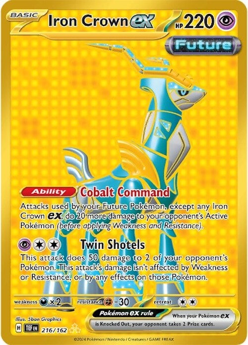 Iron Crown ex (216/162) [Scarlet & Violet: Temporal Forces] | Shuffle n Cut Hobbies & Games