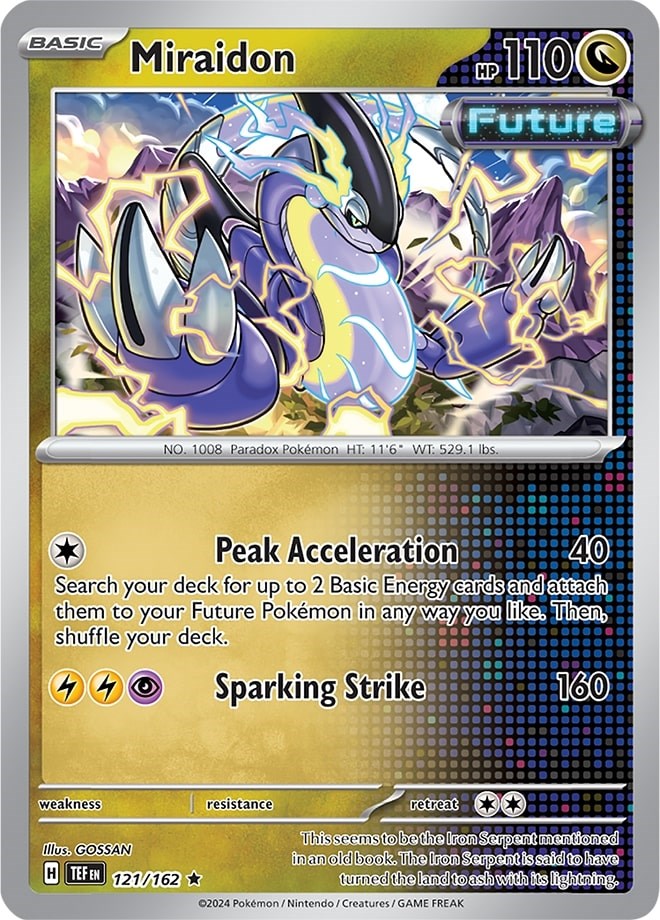 Miraidon (121/162) (Theme Deck Exclusive) [Scarlet & Violet: Temporal Forces] | Shuffle n Cut Hobbies & Games