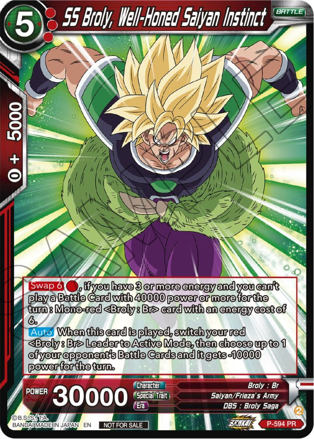 SS Broly, Well-Honed Saiyan Instinct (Deluxe Pack 2024 Vol.1) (P-594) [Promotion Cards] | Shuffle n Cut Hobbies & Games