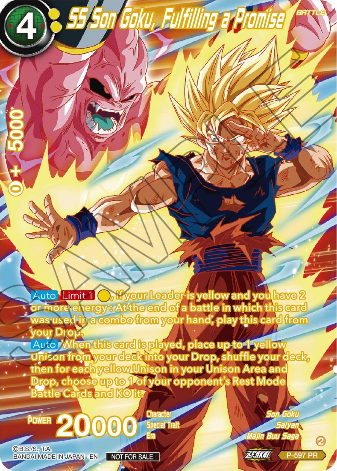SS Son Goku, Fulfilling a Promise (Alternate Art) (Deluxe Pack 2024 Vol.1) (P-597) [Promotion Cards] | Shuffle n Cut Hobbies & Games