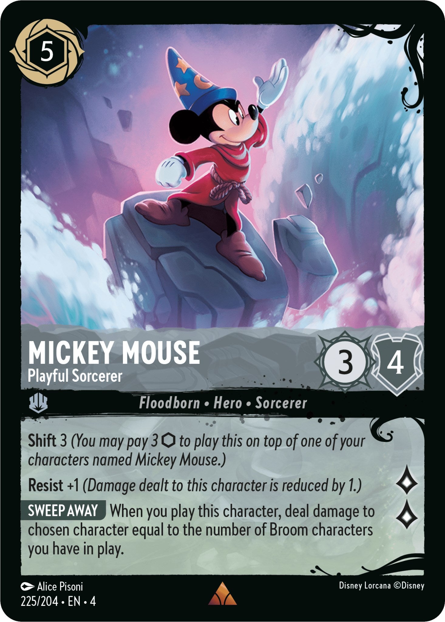 Mickey Mouse - Playful Sorcerer (225/204) (225/204) [Illumineer's Quest: Deep Trouble] | Shuffle n Cut Hobbies & Games