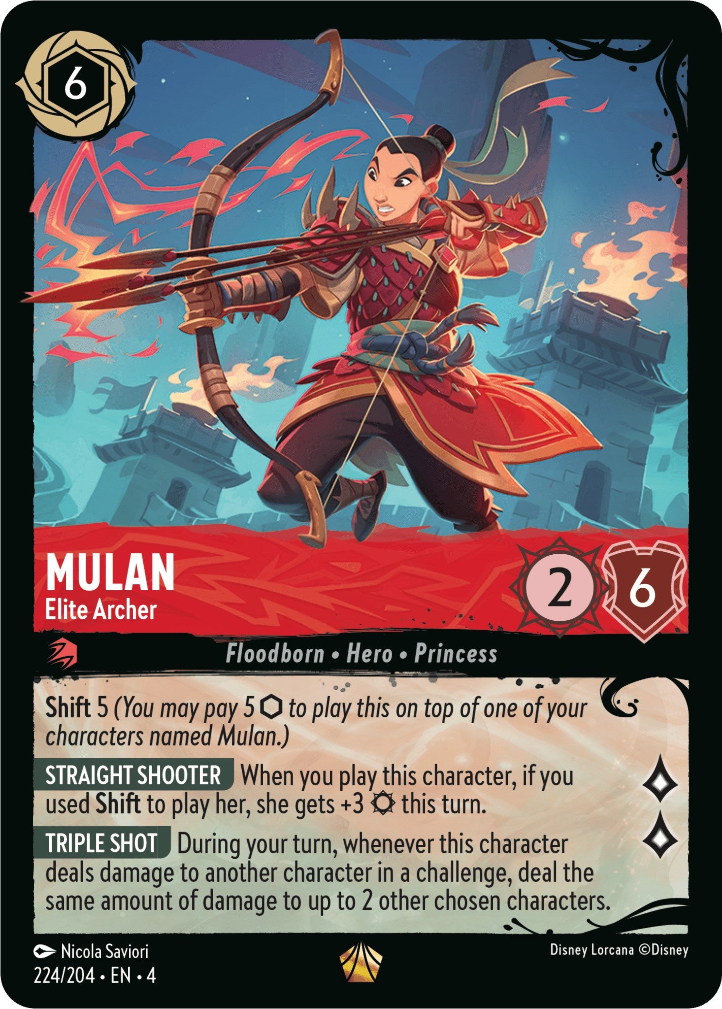 Mulan - Elite Archer (224/204) (244/204) [Illumineer's Quest: Deep Trouble] | Shuffle n Cut Hobbies & Games
