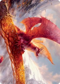 Goldspan Dragon Art Card (Gold-Stamped Signature) [Kaldheim Art Series] | Shuffle n Cut Hobbies & Games
