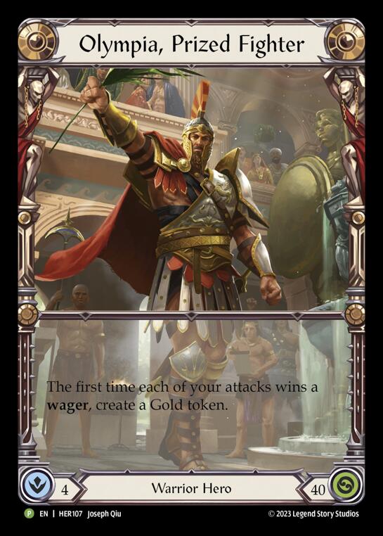 Olympia, Prized Fighter [HER107] (Promo)  Rainbow Foil | Shuffle n Cut Hobbies & Games