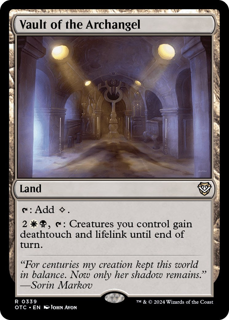 Vault of the Archangel [Outlaws of Thunder Junction Commander] | Shuffle n Cut Hobbies & Games