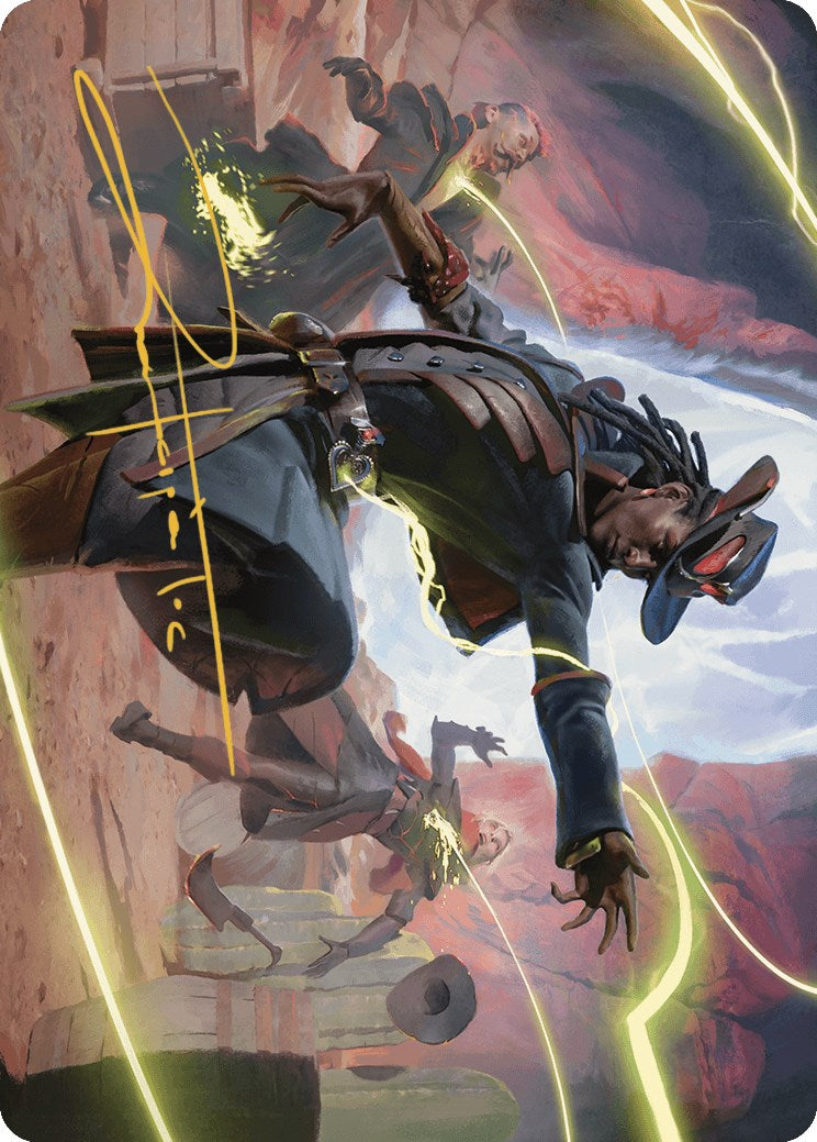 Lilah, Undefeated Slickshot Art Card (Gold-Stamped Signature) [Outlaws of Thunder Junction Art Series] | Shuffle n Cut Hobbies & Games