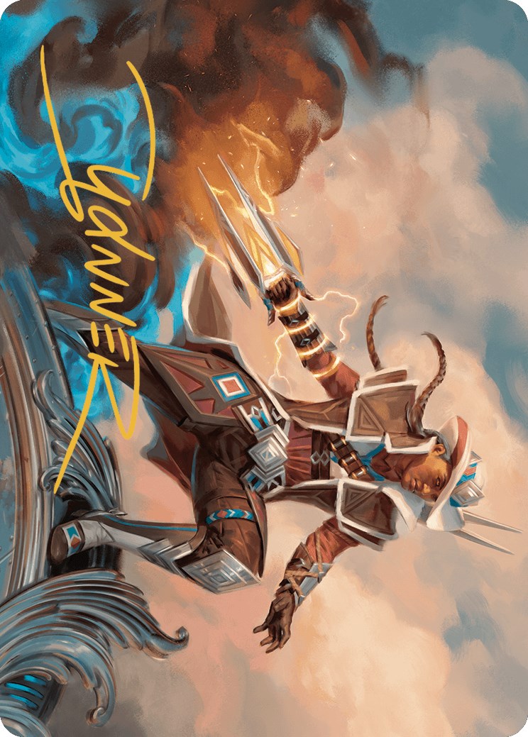 Annie Flash, the Veteran Art Card (Gold-Stamped Signature) [Outlaws of Thunder Junction Art Series] | Shuffle n Cut Hobbies & Games