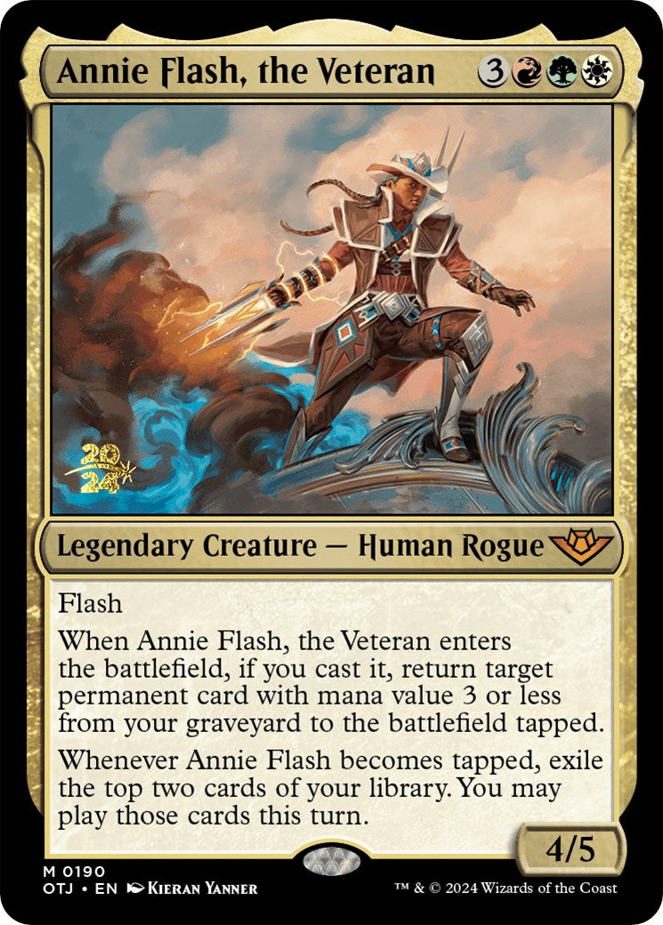 Annie Flash, the Veteran [Outlaws of Thunder Junction Prerelease Promos] | Shuffle n Cut Hobbies & Games