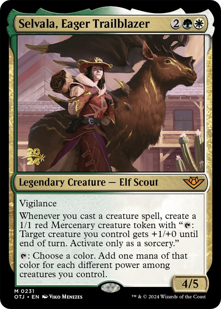 Selvala, Eager Trailblazer [Outlaws of Thunder Junction Prerelease Promos] | Shuffle n Cut Hobbies & Games