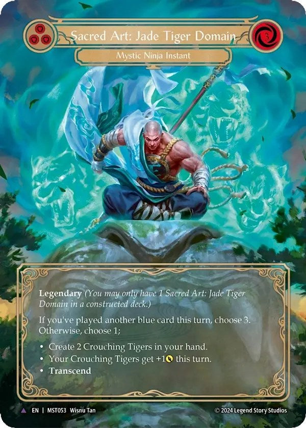 Sacred Art: Jade Tiger Domain (Marvel) [MST053] (Part the Mistveil)  Cold Foil | Shuffle n Cut Hobbies & Games