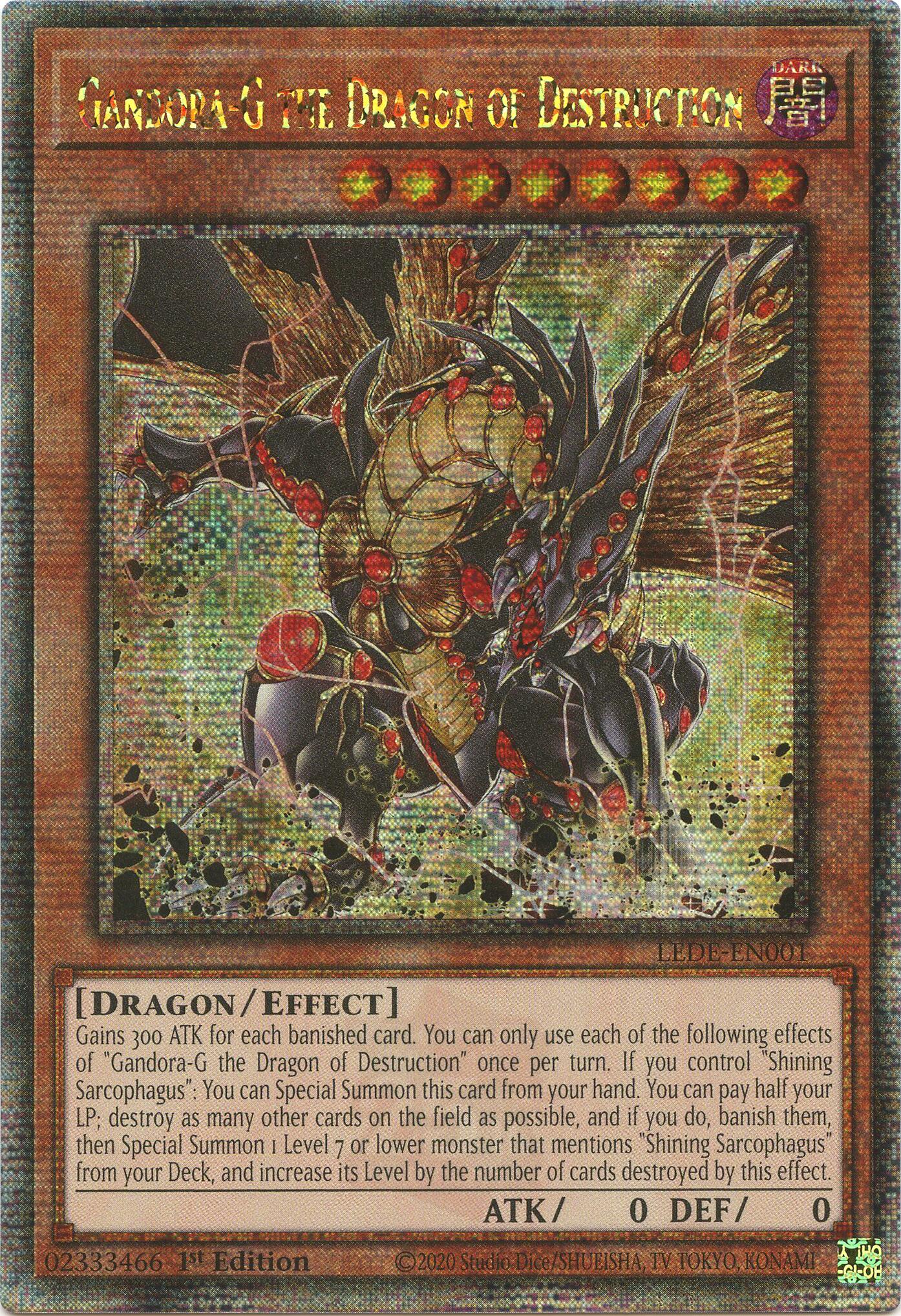 Gandora-G the Dragon of Destruction [LEDE-EN001] Quarter Century Secret Rare | Shuffle n Cut Hobbies & Games