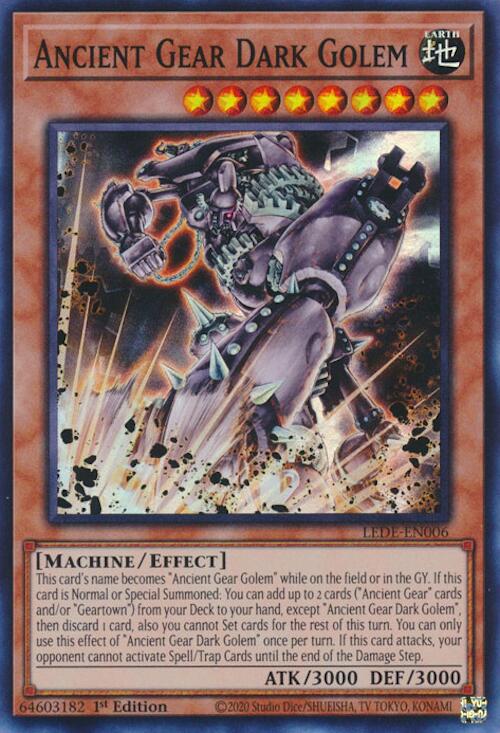 Ancient Gear Dark Golem [LEDE-EN006] Super Rare | Shuffle n Cut Hobbies & Games