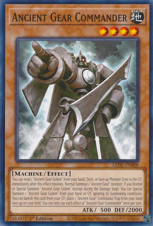 Ancient Gear Commander [LEDE-EN008] Common | Shuffle n Cut Hobbies & Games