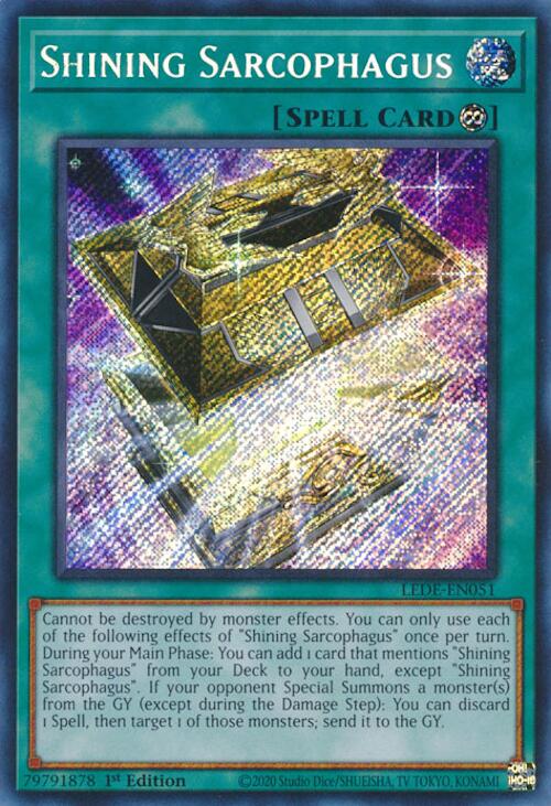 Shining Sarcophagus [LEDE-EN051] Secret Rare | Shuffle n Cut Hobbies & Games