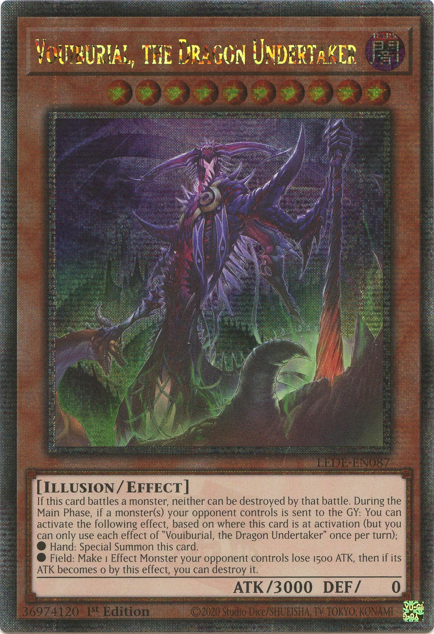 Vouiburial, the Dragon Undertaker (Quarter Century Secret Rare) [LEDE-EN087] Quarter Century Secret Rare | Shuffle n Cut Hobbies & Games