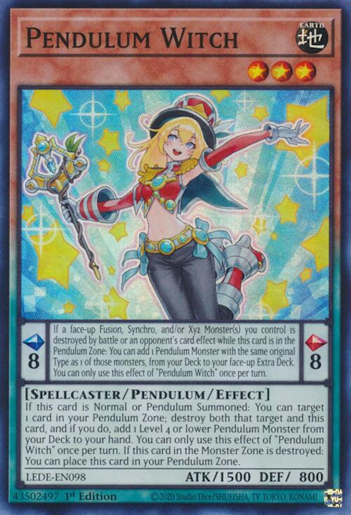 Pendulum Witch [LEDE-EN098] Super Rare | Shuffle n Cut Hobbies & Games