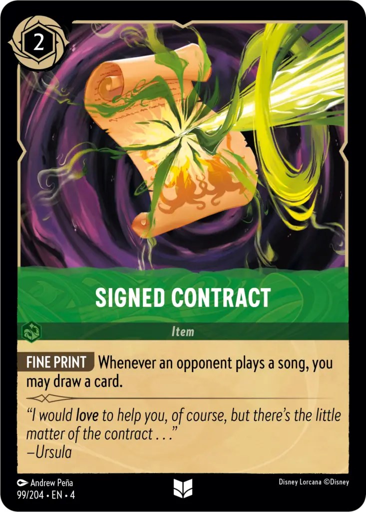 Signed Contract (99/204) [Ursula's Return] | Shuffle n Cut Hobbies & Games
