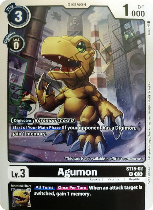 Agumon [ST15-02] (Demo Deck Exclusive) [Starter Deck: Dragon of Courage] | Shuffle n Cut Hobbies & Games