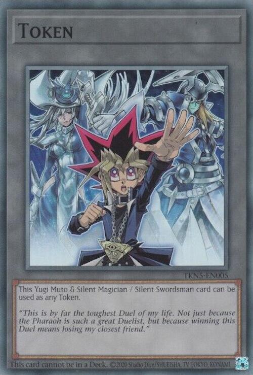 Token: Yugi Muto and Silent Magician and Silent Swordsman [TKN5-EN005] Super Rare | Shuffle n Cut Hobbies & Games