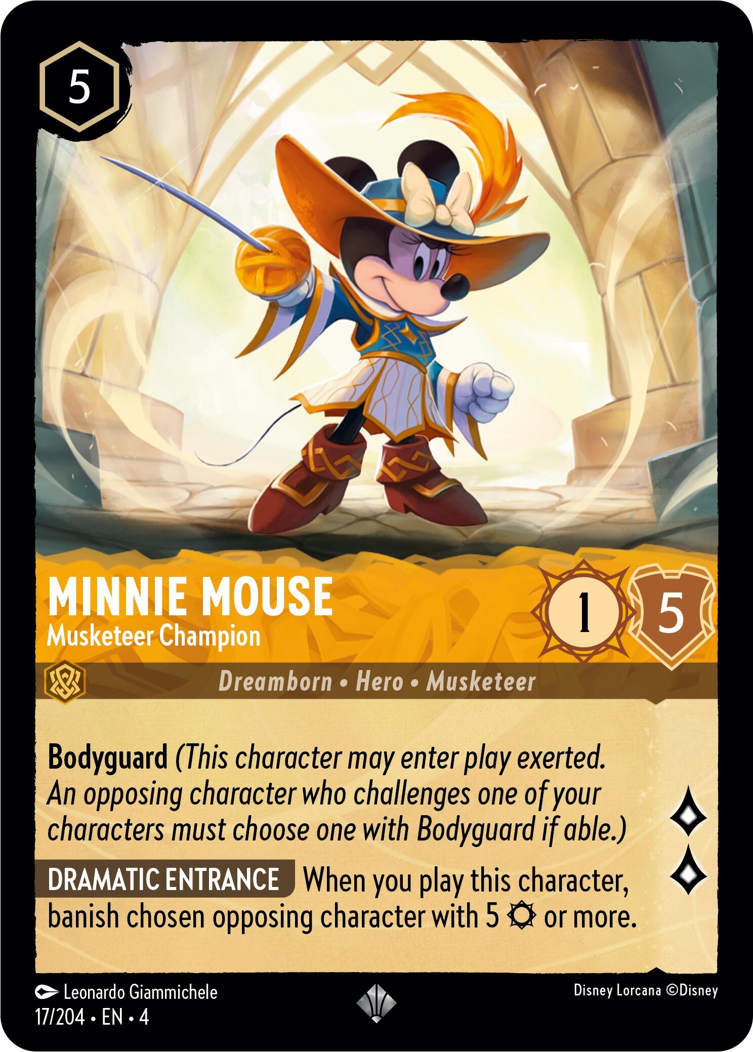 Minnie Mouse - Musketeer Champion (17/204) [Ursula's Return] | Shuffle n Cut Hobbies & Games