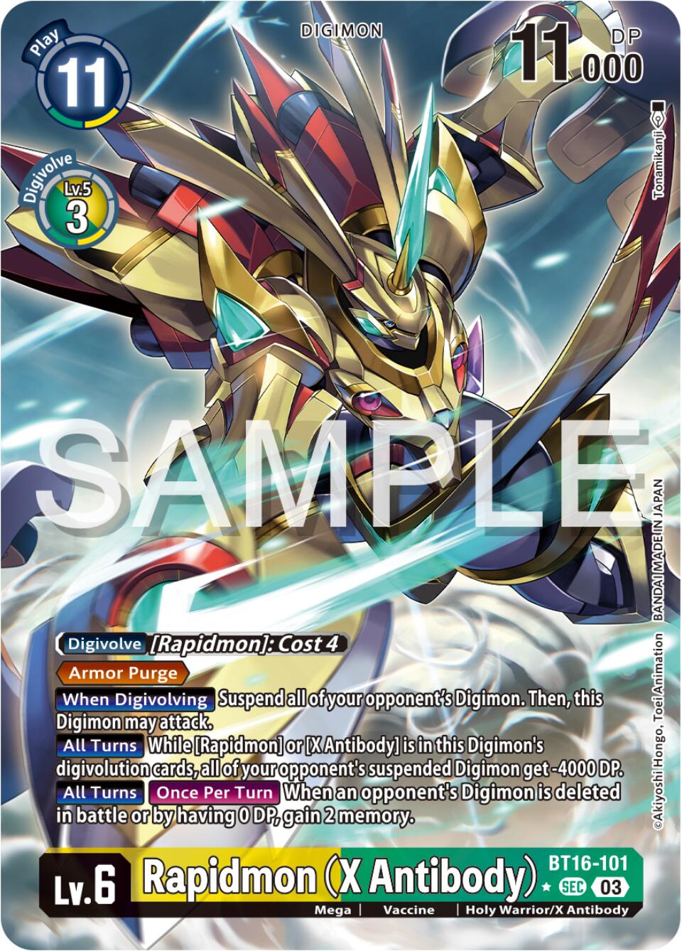 Rapidmon (X Antibody) [BT16-101] (Alternate Art) [Beginning Observer] | Shuffle n Cut Hobbies & Games