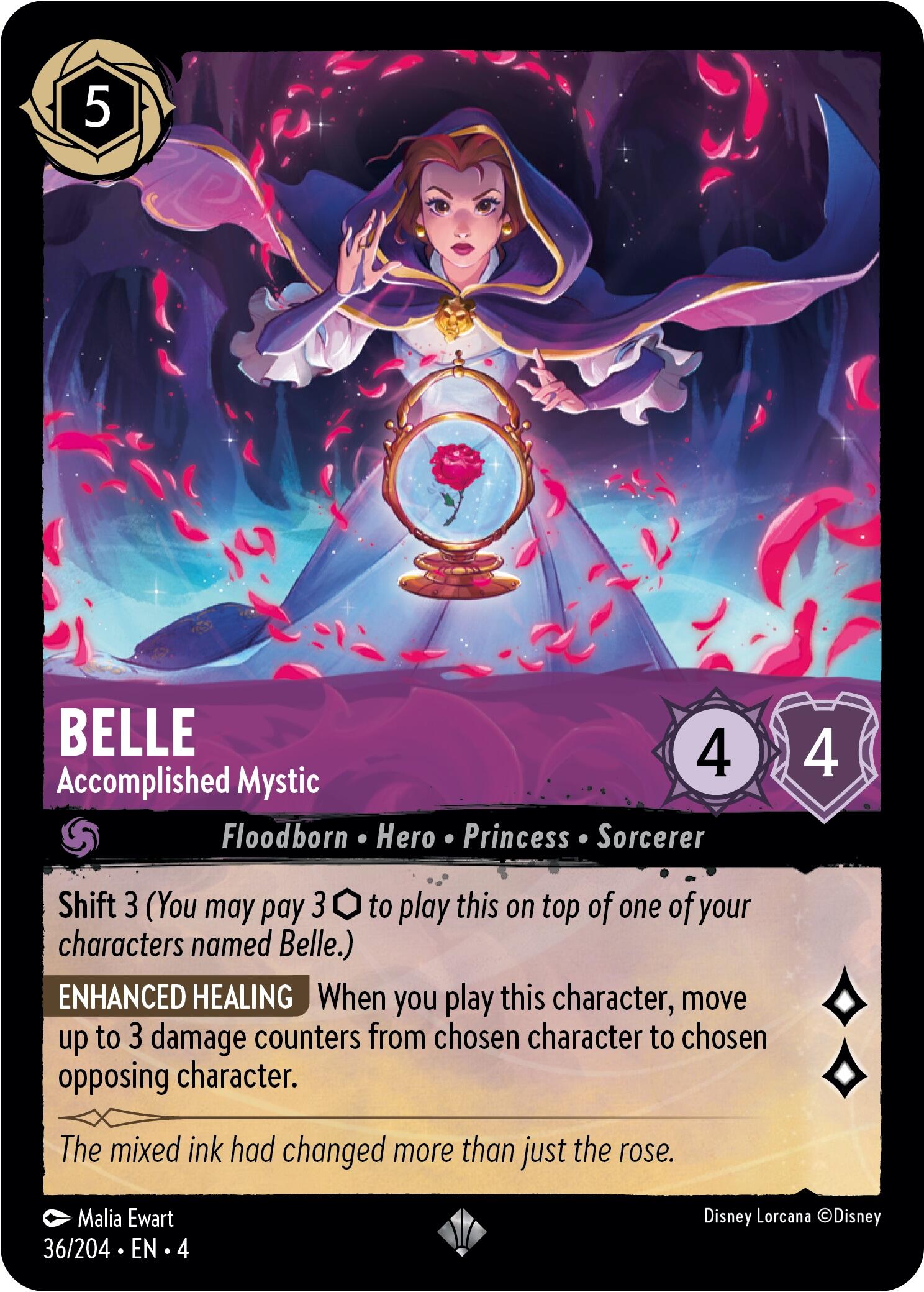 Belle - Accomplished Mystic (36/204) [Ursula's Return] | Shuffle n Cut Hobbies & Games