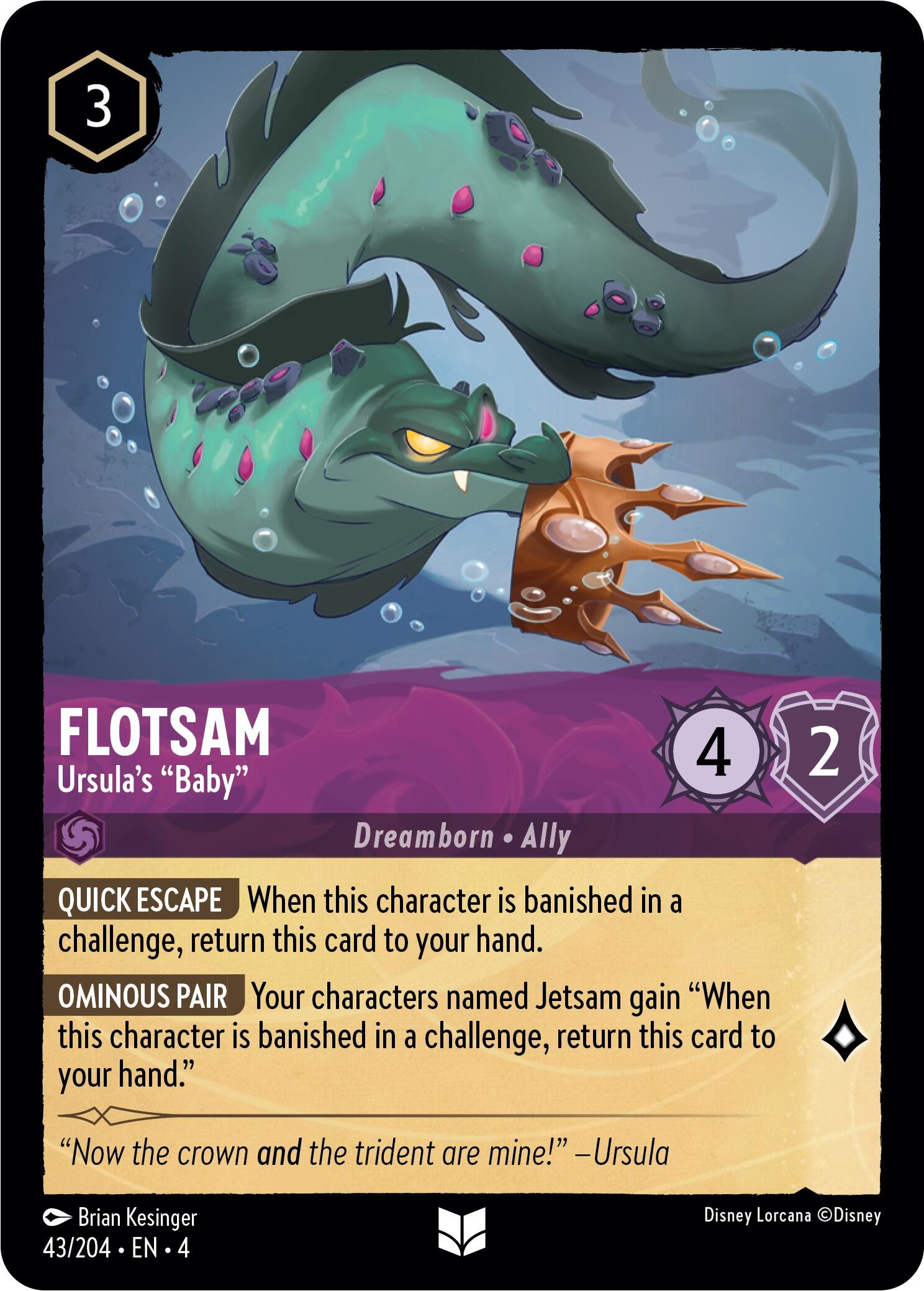 Flotsam - Ursula's "Baby" (43/204) [Ursula's Return] | Shuffle n Cut Hobbies & Games