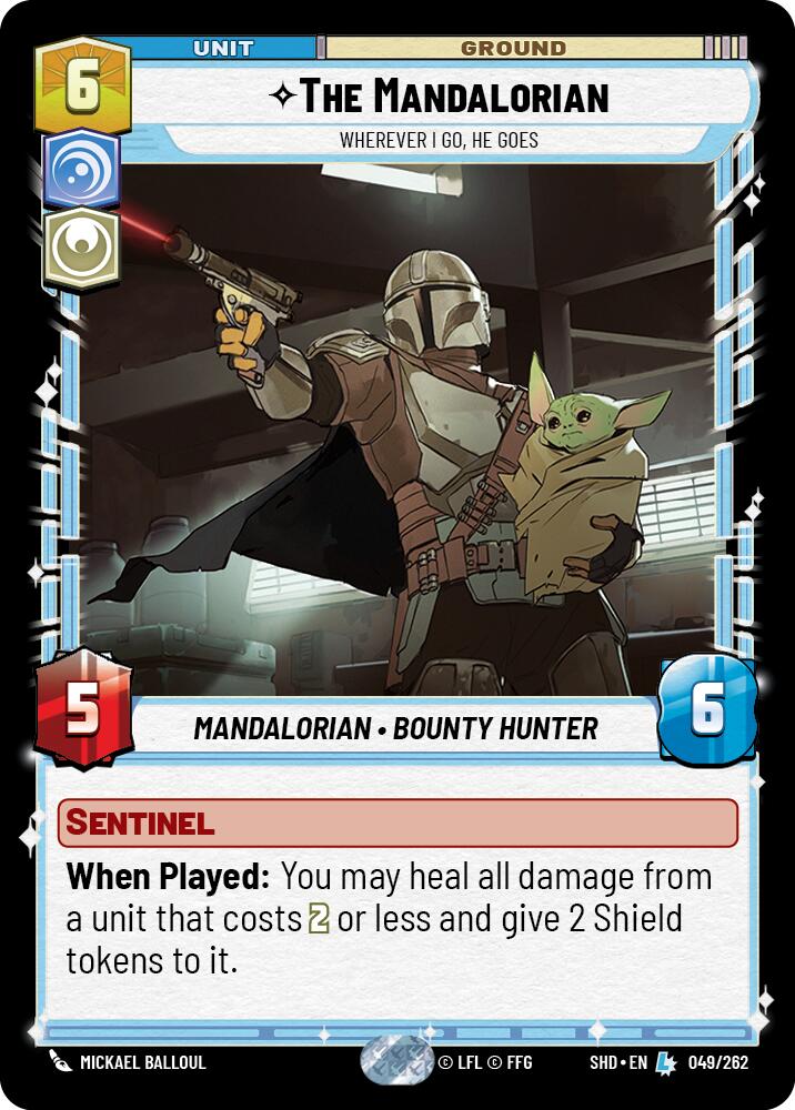 The Mandalorian - Wherever I Go, He Goes (049/262) (049/262) [Shadows of the Galaxy] | Shuffle n Cut Hobbies & Games