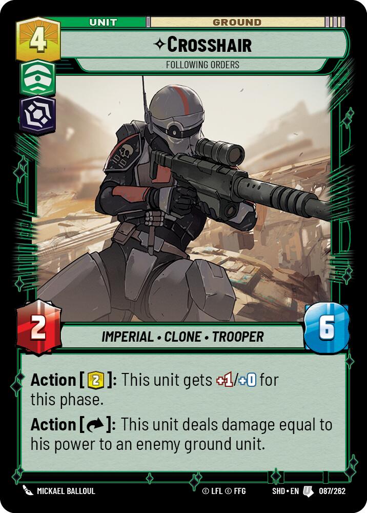 Crosshair - Following Orders (087/262) (087/262) [Shadows of the Galaxy] | Shuffle n Cut Hobbies & Games