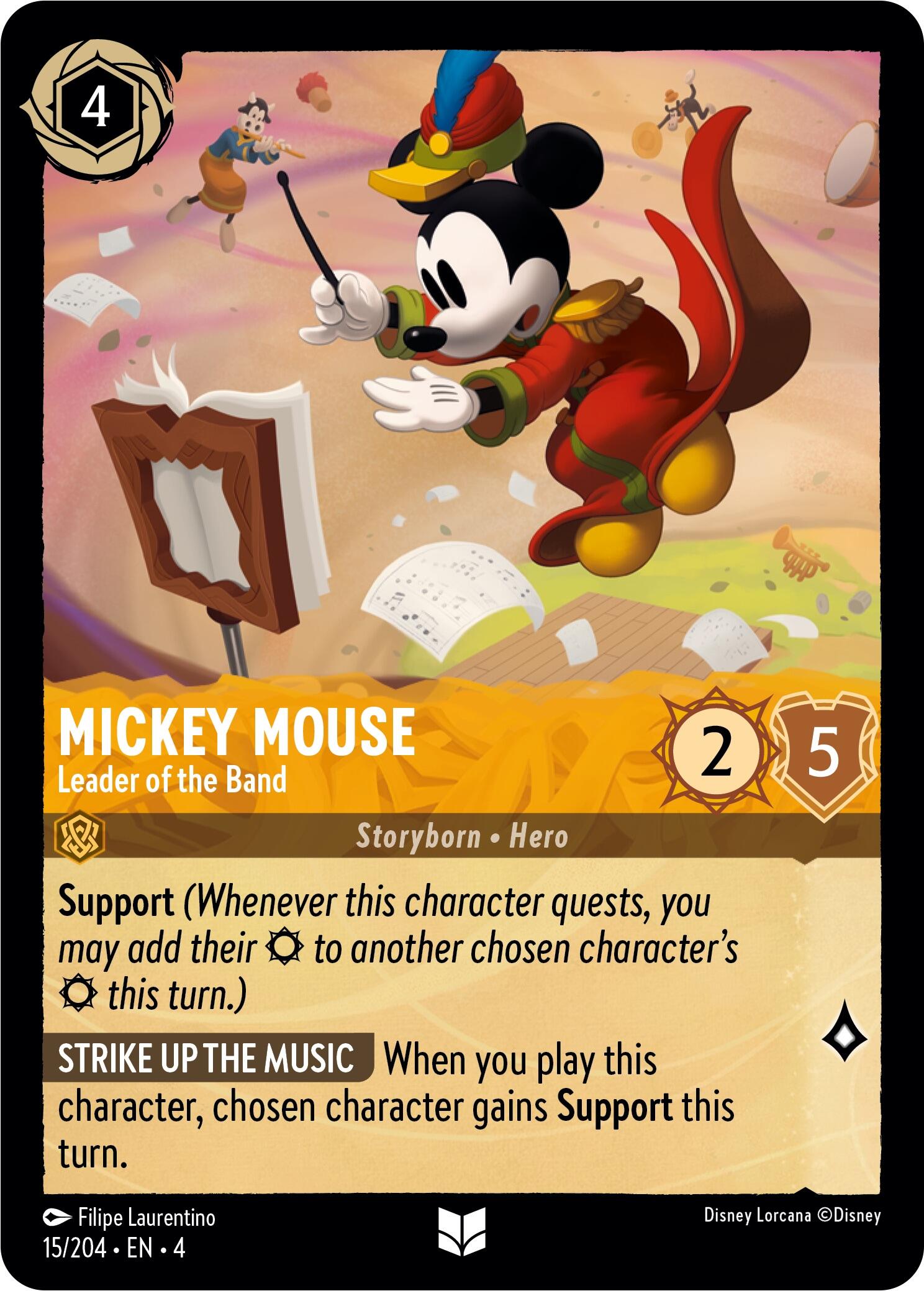 Mickey Mouse - Leader of the Band (15/204) [Ursula's Return] | Shuffle n Cut Hobbies & Games