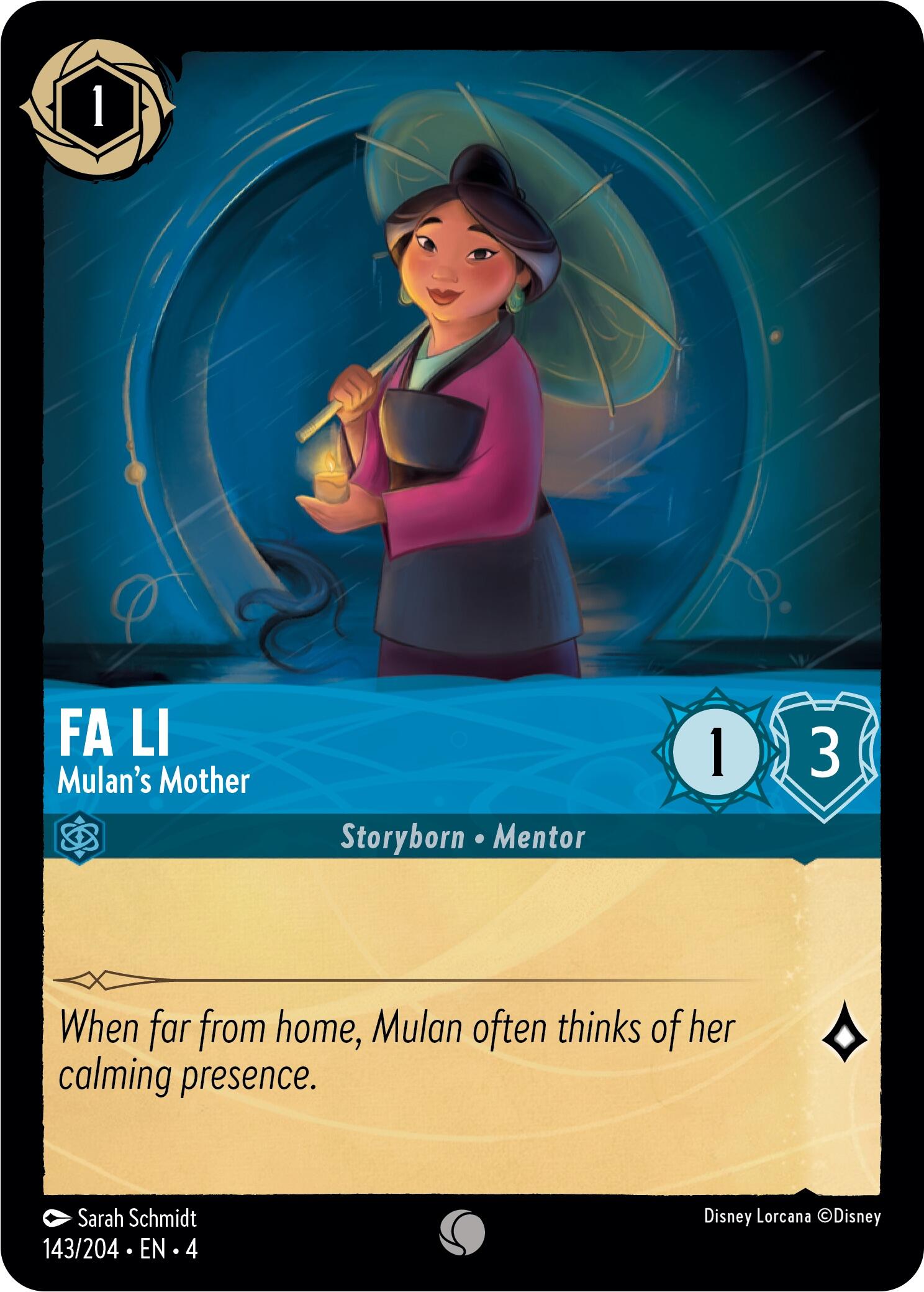 Fa Li - Mulan's Mother (143/204) [Ursula's Return] | Shuffle n Cut Hobbies & Games